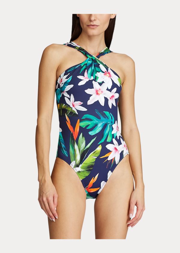 One-Piece Ralph Lauren Mujer Multicolor - Tropical High-Neck - EPQXA9561